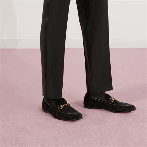 gucci black velvet loafers womens|jordaan gg velvet loafers.